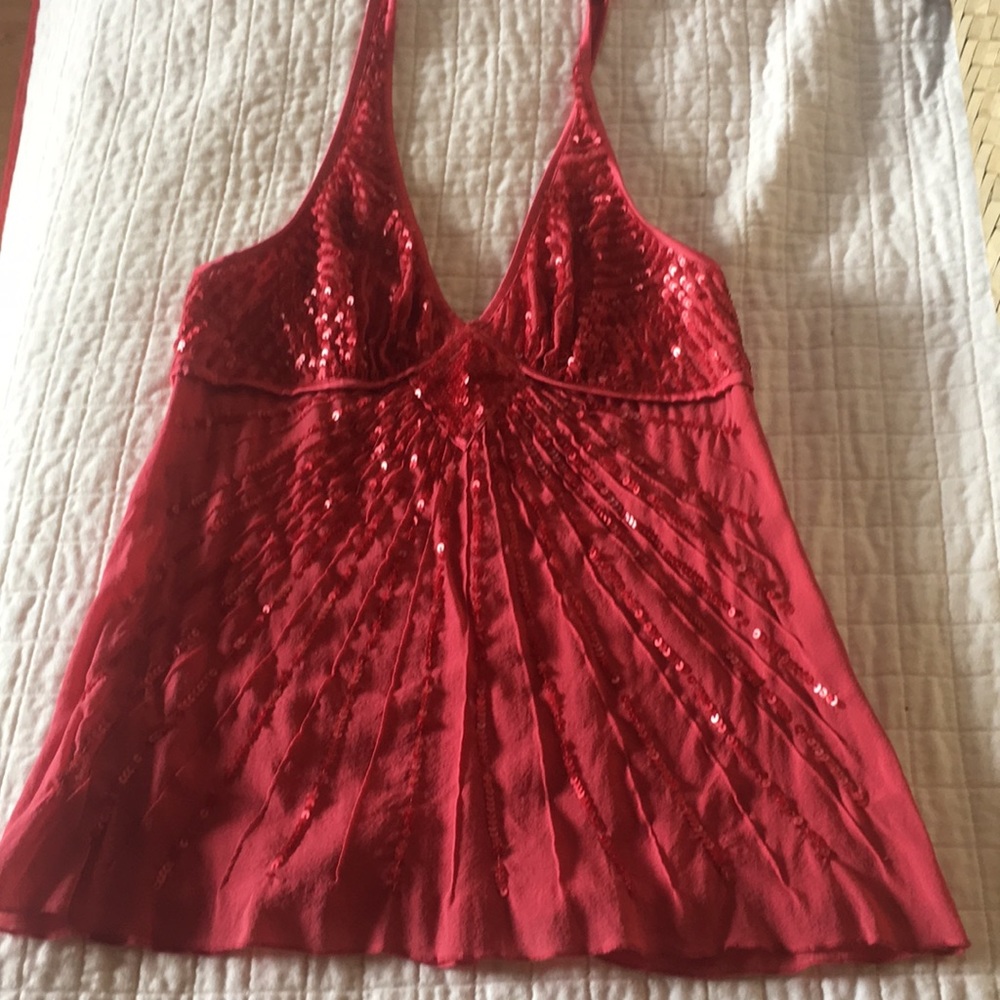 SILK BEBE HALTER TOP SZ S